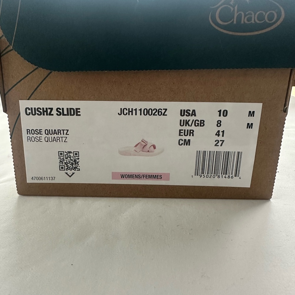 Chaco CushZ Slide Sandals in Soft Pink